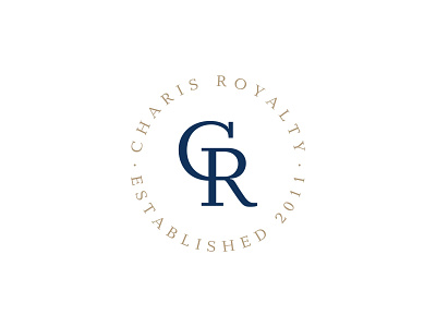 Charis Royalty | Logo adobe branding circle logo design expensive gold graphic design illustrator logo monogram royalty typography wordmark
