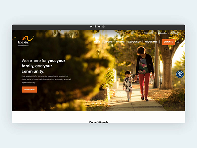 The Arc of Massachusetts - Nonprofit Website animation arc branding community design developer donate graphic design integrations massachusetts new design nonprofit nonprofit organization redesign typography ui ux web design website wordpress