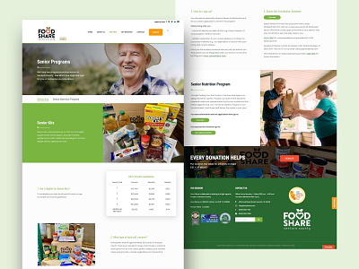 Food Share - Nonprofit Food Bank Website branding clean design feeding america food bank food share graphic design illustration logo nonprofit photos redesign typography ui user experience ux vector web design web page website