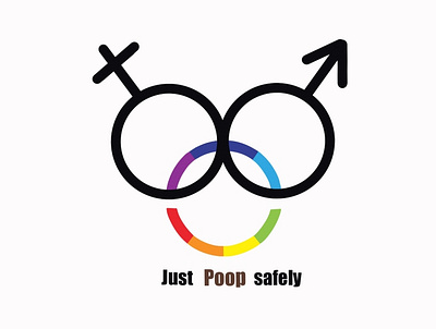 Signage for gender neutral toilet apple pencil concept art design graphic design illustraion logo procreate signage
