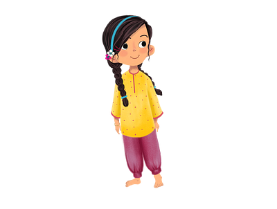 Punjabi girl bookillustration cartoon character design childrenbookillustration digital art digital painting girl illustraion indiangirl procreate storytelling