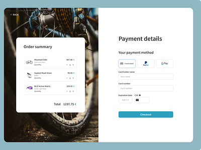 Checkout | Daily UI #002 checkout dailyui design figma order payment summary uidesign