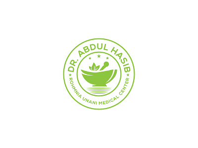 unani herbal logo art branding design flat harbal clinic logo harbal logo illustration lettering logo typography unani logo vector