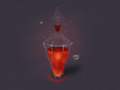 Potion of Vitality animation dd digital art gif glass illustration potions procreate vials