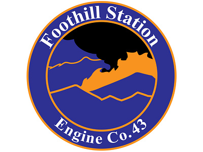 Foothill Station Logo blue branding design logo vector