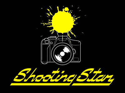 Shooting Star Logo business camera design drawing font logo logodesign typography