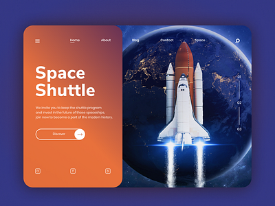 Space Shuttle landing page concept