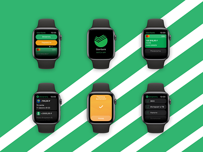 Sberbank for Apple Watch app apple apple watch art bank branding concept design dribbble interface ios sberbank ui uiuxdesign user experience ux website