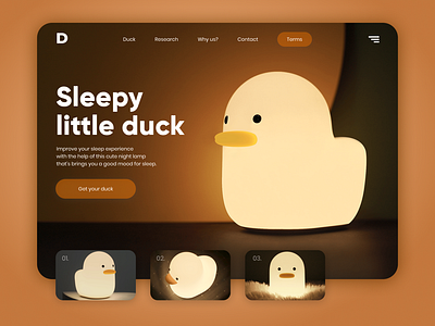 Sleepy Little Duck night lamp UI