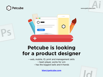 Petcube is looking for a product designer flat illustration job offer petcube