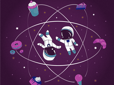 Oh this sweet cosmos app art design hellodribbble icon illustration logo typography ux космонавт космос сладость