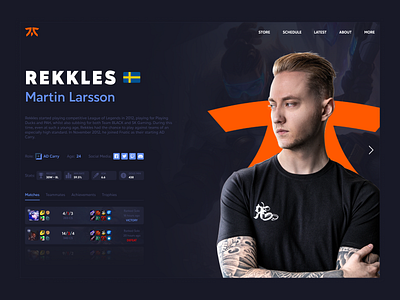Esports Team Page Concept