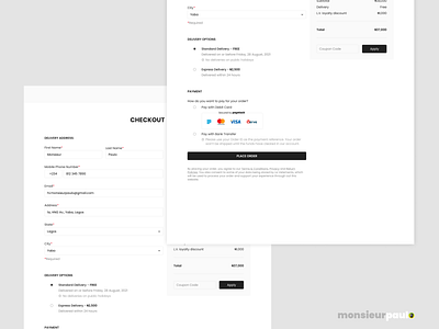 Simple E-Commerce Checkout Page checkout fashion ui web