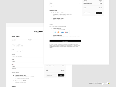 Simple E-Commerce Checkout Page