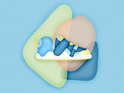 Footwear kids brand illustration