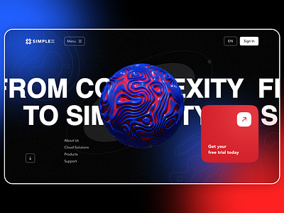 SIMPLEX - Complex Cloud Solutions 3d branding design graphic design hosting illustration typography ui