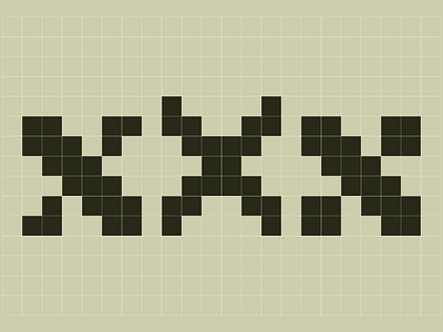 Pixel Font: X pixel art type