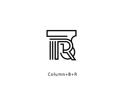 Logo for a law firm. B+R b column law logo mark r rb sign