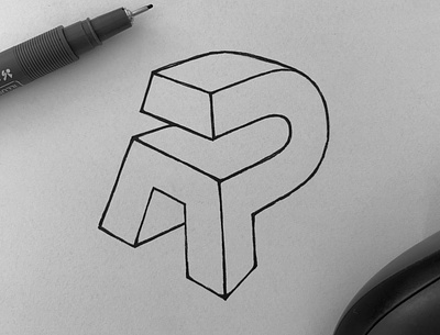 AP branding design identity letter a letter p lettering logo logodesigner sign