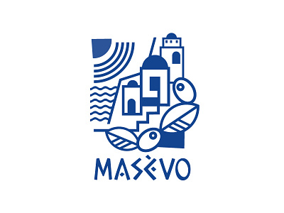 Masevo branding identity logo logo for a greek restaurant. logodesigner logomark sign