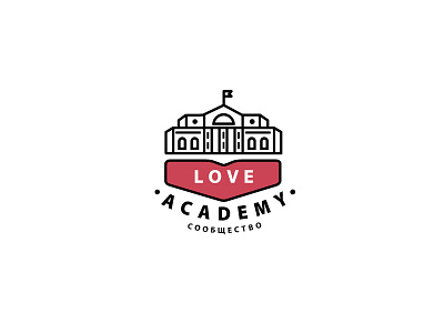 Loveakademia akademy lines logo love mark strokes