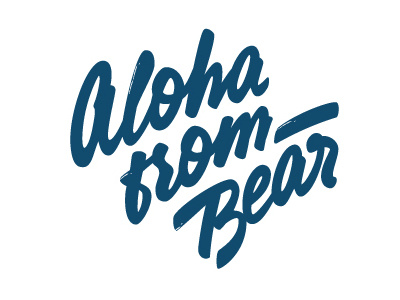 Logo Aloha kitesurfing lettering logo mark online shop surfing wake winds