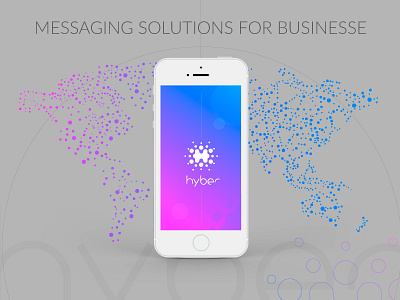 Logo for messaging Hyber brand branding identity interactive interface logo messaging