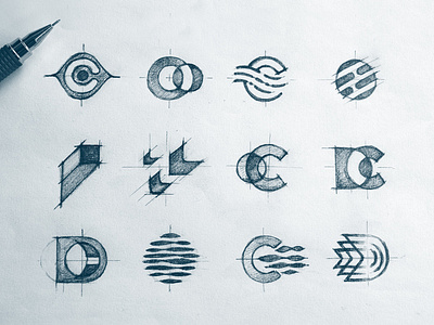 Work in progress. Logo sketch Dot Coding. brand branding coding design handlettering handwritten identity logo logodesigner logomark mark sign