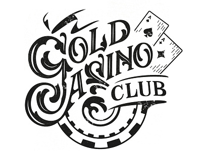 Logo for Gold Casino Club branding calligraphy casino club concept handwritten identity illustration lettering logo logodesigner logomark