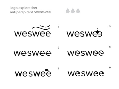 Some logo options for antiperspirant Weswee