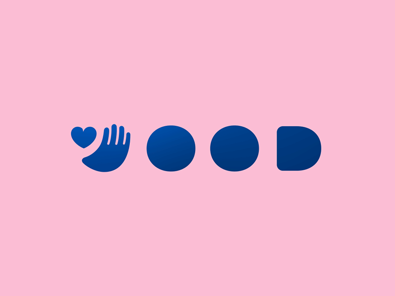 Jood App for people. let's to give love. app branding hand hart identity logo logodesigner logomark love mark sign symbol