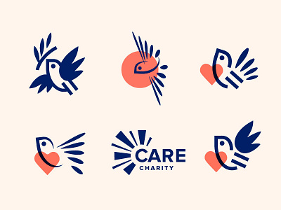 Care Charity bird brand branding charity identity logo logodesigner logomark mark sign
