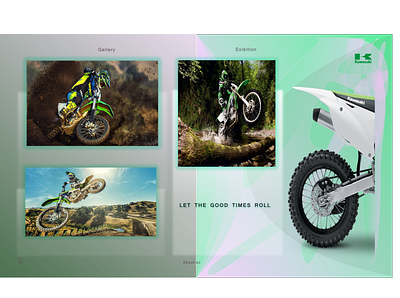 Landing Page Kawasaki KX100 bandung branding illustration indonesia kawasaki ui uidesign web