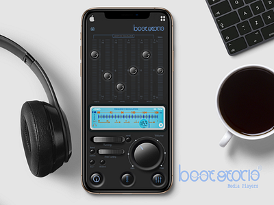 Beatstoria Media Players illustration iphone x uidesign web