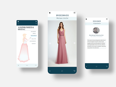 andromeda bridal webphone | UI design | Ilustration bandung branding bridal illustration iphone x uidesign