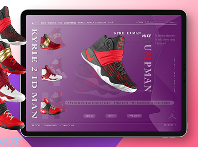 Landing Page Nike | UI Design Concept | Illustration bandung kixpandemix landingpage nike shoes uidesign