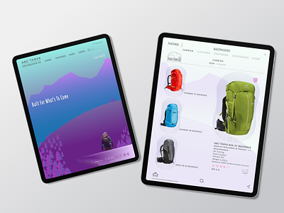 redesign arcteryx website | Illustration | UI Design | backpacker indonesia kixpandemix uidesign