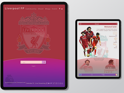 redesign liverpool fans page | illustrator | Ui Designer kixpandemix liverpool fc uidesigner