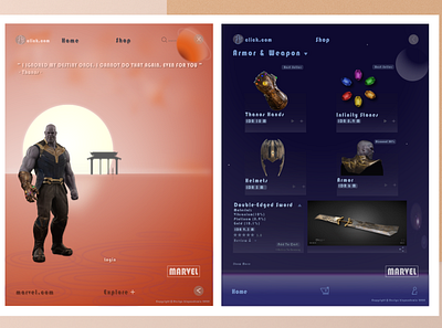 Design UI Website | Fantasy Concept | Illustration bandung illustrastion marvelcomics uidesign