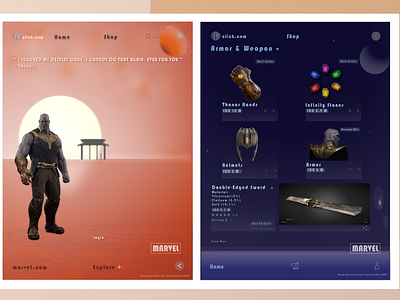 Design UI Website | Fantasy Concept | Illustration