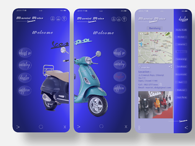 Web Phone Android | UI Designer | Illustration vespa italy