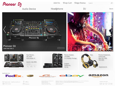 Pioneer Dj Home Page webdesign