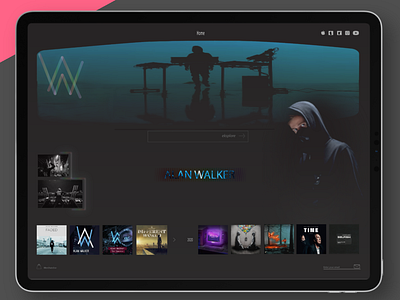 Alan Walker Music DJ hero page | Redesign home page