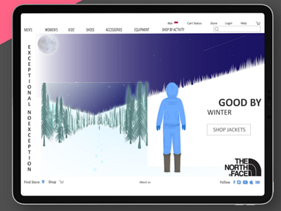 The North Face | Redesign Page | Illustration snowmontain illustration