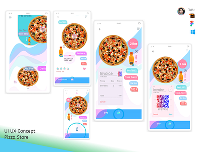 Android Apps | Pizza Store | Illustration android app bandung illustration uidesign