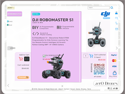 Aero Drones Wbsite | UI Cart Concept |