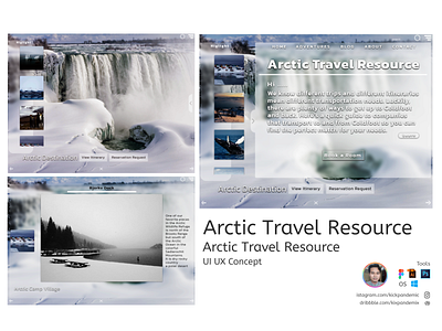 Arctic Travel Resource | UI UX Concept