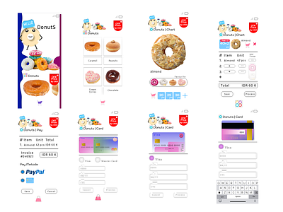 Donuts UI Design | Illoustration bandung branding illustration kixpandemix uidesign