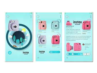 INSTAX IN FRAMER DESIGN | Android Mobile Store illustration kixpandemix store uidesign webdesign