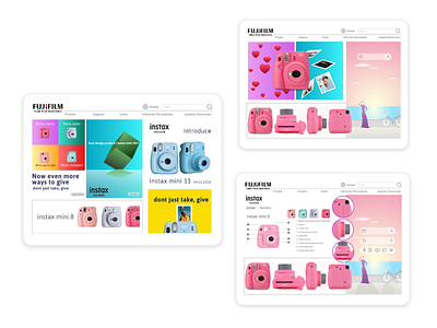 FUJIFILM REDESIGN WEBPAGE | APPLE TABLET bandung branding illustration kixpandemix uidesign webdesign